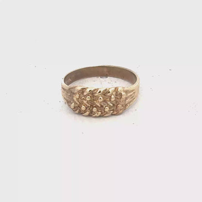 9ct yellow gold keeper ring size E1/2 (sh27937b)