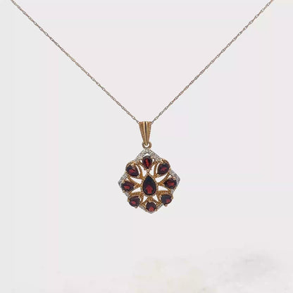 9ct yellow gold chain and pendant 3.2g (sh26813b)