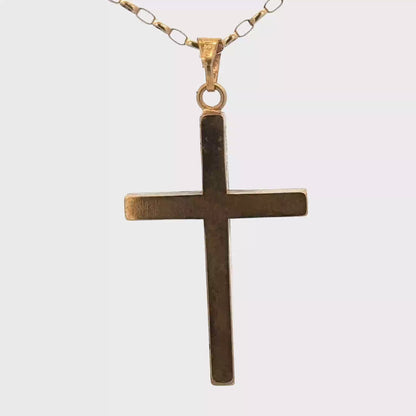 9ct yellow gold cross pendant 4.9g (sh27236b)