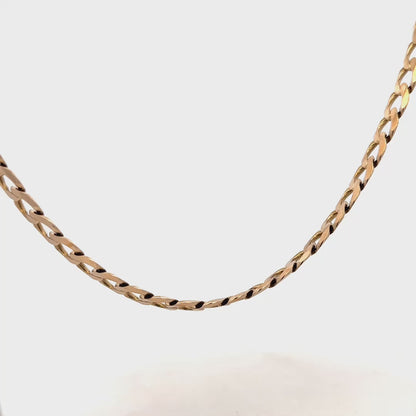 9ct yellow gold curb chain 38.8g (sh25135l)