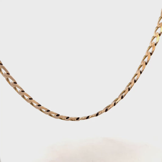 9ct yellow gold curb chain 38.8g (sh25135l)