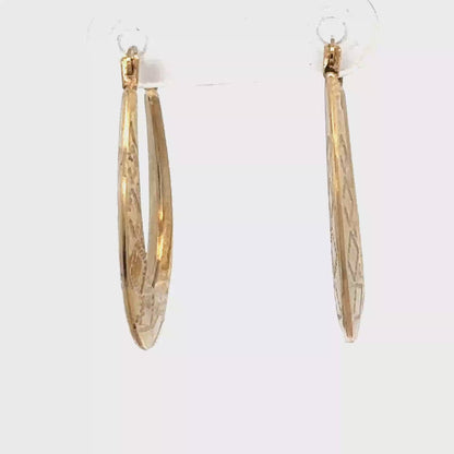 9ct yellow gold hoops 0.6g (sh25310l)