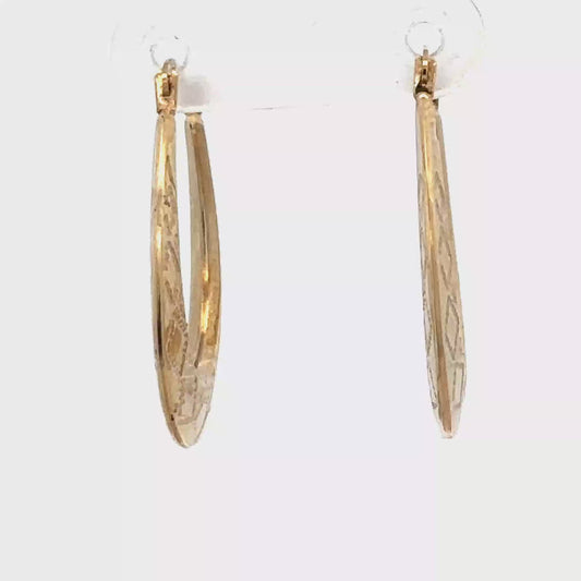 9ct yellow gold hoops 0.6g (sh25310l)