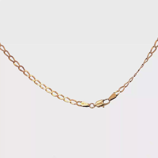 9ct yellow gold curb chain 5.9g (sh25775l)