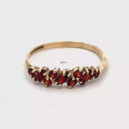 9ct yellow gold ring size N (sh25217l)