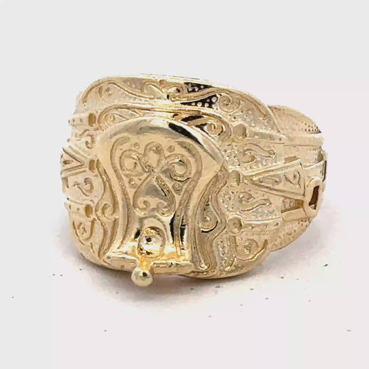 9ct gold Saddle ring sh27227b