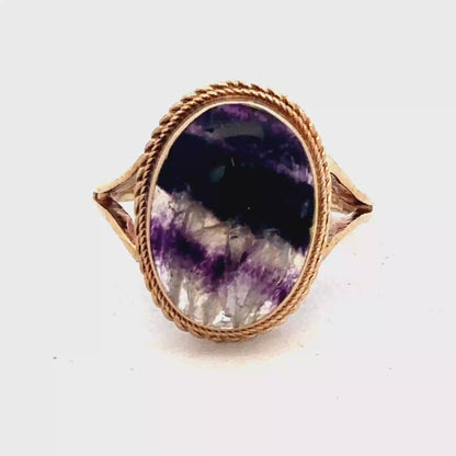 9ct yellow gold ring size L (sh26874b)