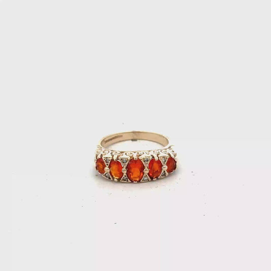 9ct yellow gold ring size M (sh27985b)