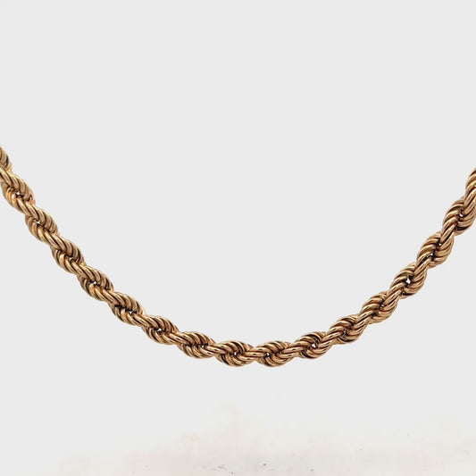 9ct yellow gold rope chain 10.1g (bb2034b)