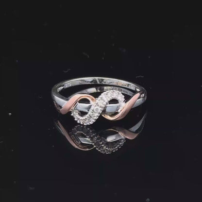 9ct white gold diamond ring size M (sh26984b)