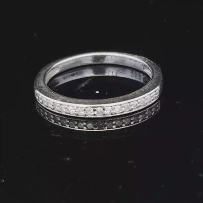 9ct white gold diamond half eternity ring sh26715b