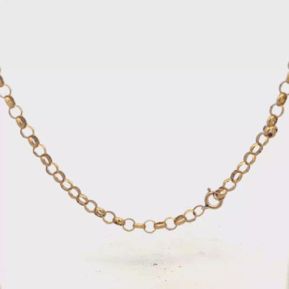 9ct yellow gold belcher chain 26.9g (sh27970b)
