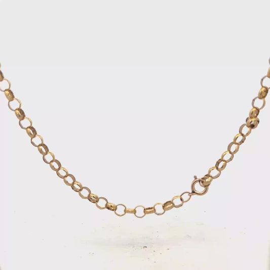 9ct yellow gold belcher chain 26.9g (sh27970b)