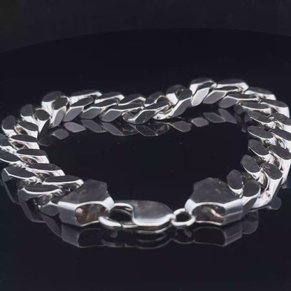 Silver curb bracelet 62.3g (bb1977l)