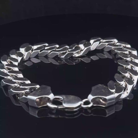 Silver curb bracelet 62.3g (bb1977l)