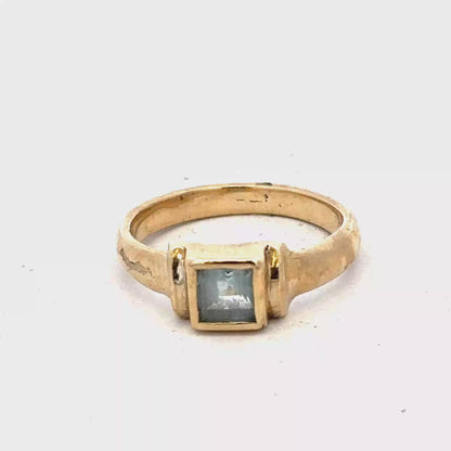 9ct yellow gold ring size P (sh27600b)