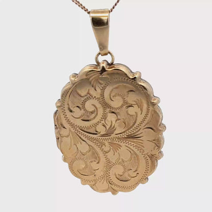 9ct yellow gold locket pendant 8.1g (sh25088l)