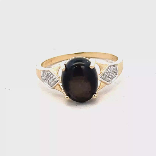9ct yellow gold ring size N (sh28142b)