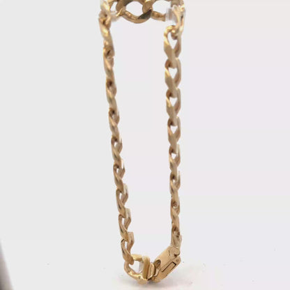 9ct yellow gold curb bracelet 38.4g