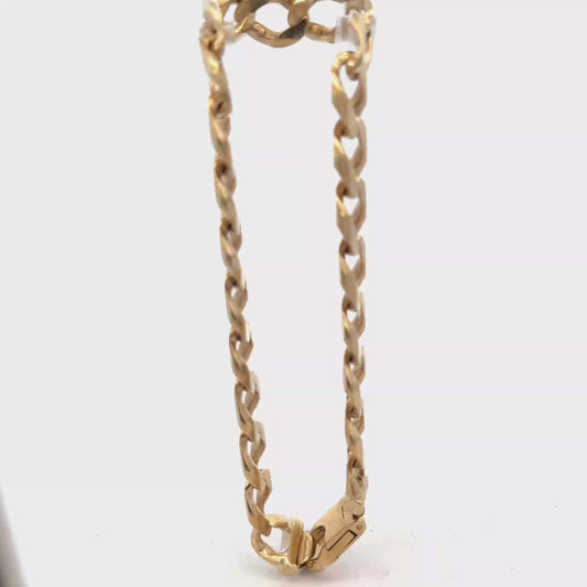 9ct yellow gold curb bracelet 38.4g