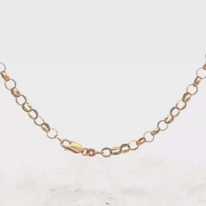 9ct yellow gold belcher chain 17.4g (sh25824l)
