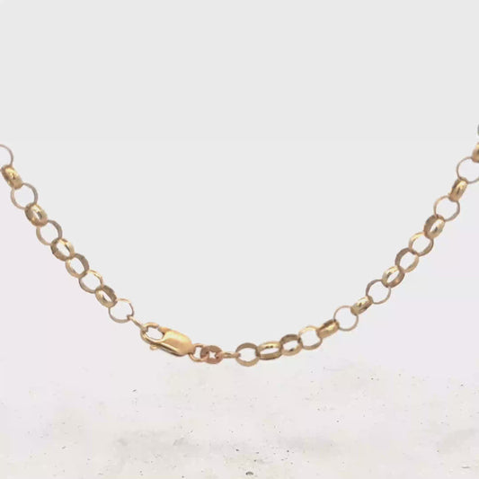 9ct yellow gold belcher chain 17.4g (sh25824l)
