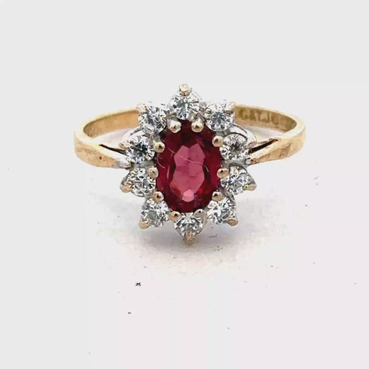 9ct yellow gold ring size N (sh25379l)