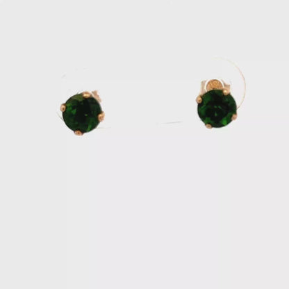 9ct yellow gold gemstone earrings 0.9g (sh26551b)