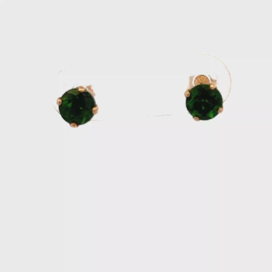 9ct yellow gold gemstone earrings 0.9g (sh26551b)
