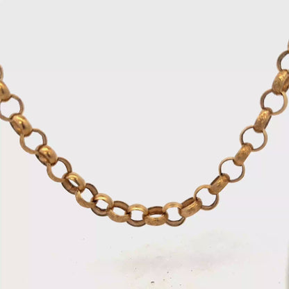 9ct yellow gold belcher chain 89.5g (sh25827l)