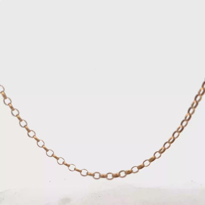 9ct yellow gold belcher chain 4.8g (sh27619b)