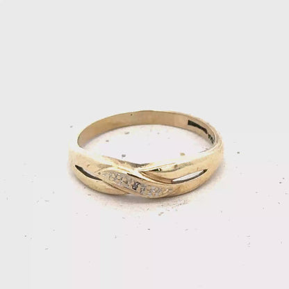9ct yellow gold ring size O (sh25890l)
