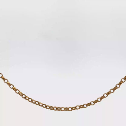 9ct yellow gold belcher chain 6.2g (sh26876b)