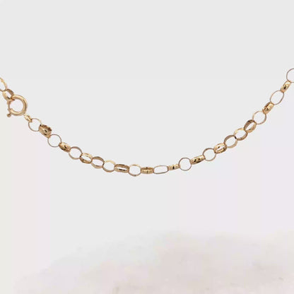 9ct yellow gold belcher chain 7.9g (sh28157b)