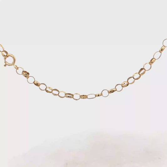 9ct yellow gold belcher chain 7.9g (sh28157b)