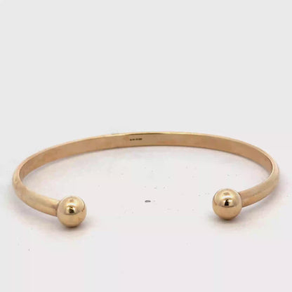 9ct yellow gold bangle 16.1g (sh27163b)