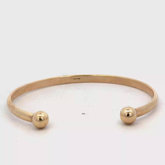 9ct yellow gold bangle 16.1g (sh27163b)