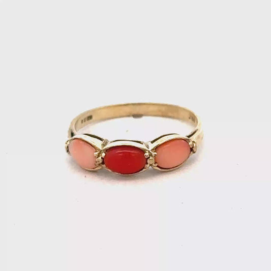 9ct yellow gold ring size O (sh27606b)