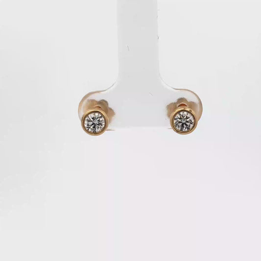 18ct 0.84 carat lab grown diamond stud earrings 2.3g (sh27128b)
