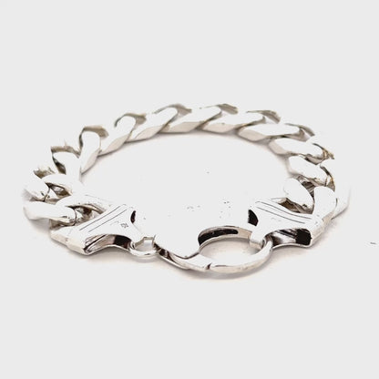 Silver curb bracelet 81.4g (bb2020b)