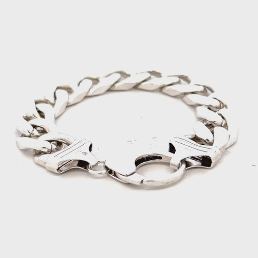Silver curb bracelet 81.4g (bb2020b)