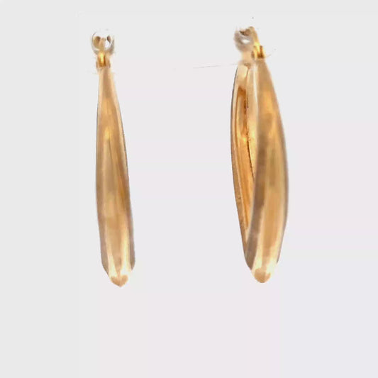 9ct yellow gold hoop earrings 2.7g (sh27798b)
