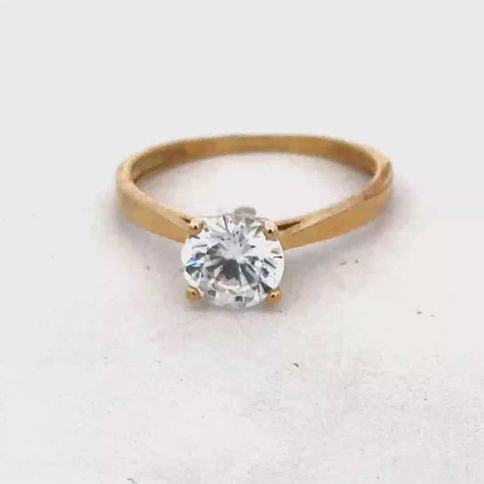9ct yellow gold ring size L (sh26716b)