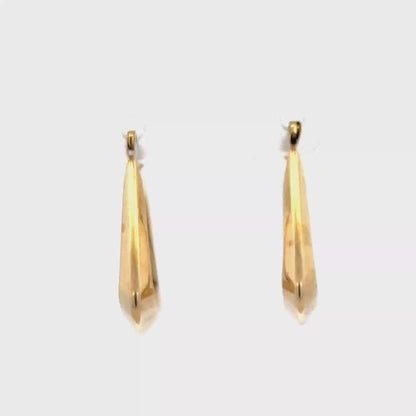 9ct yellow gold hoop earrings 1.3g (sh27277b)