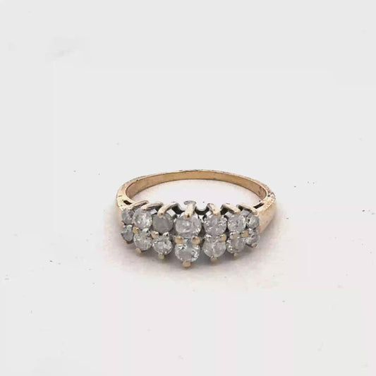9ct yellow gold ring size N1/2 (sh27053b)