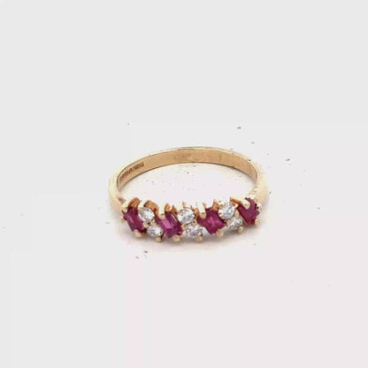 9ct yellow gold ring size M (sh27853b)