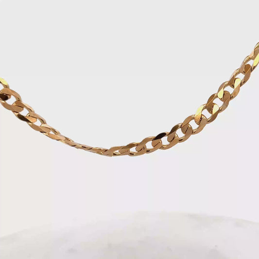 9ct yellow gold curb chain 44.3g (sh27229b)
