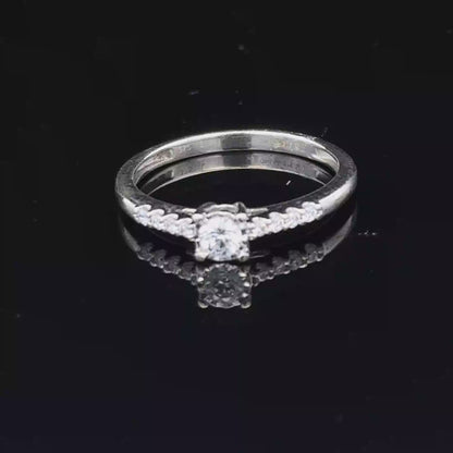 9ct white gold diamond ring  sh25760l