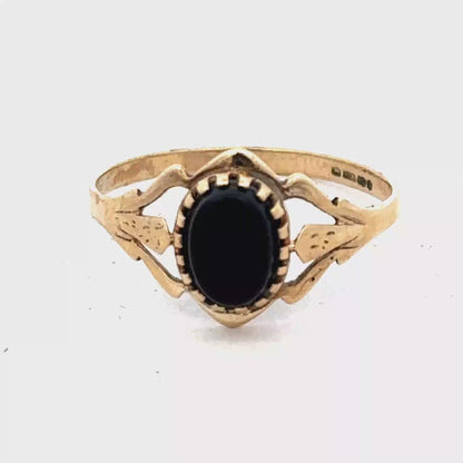 9ct yellow gold ring size P1/2 (sh26708b)