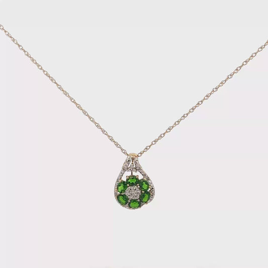 9ct yellow gold chain and diamond pendant 2.4g (sh26810b)